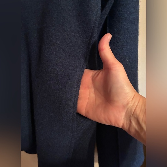 Eileen Fisher Deep Blue Wool Coat - Picture 6 of 8